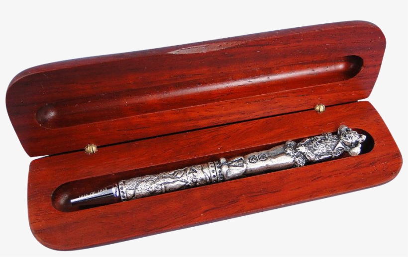 Harmony Kingdom Pewter Pen April's Fool In Wooden Box, transparent png