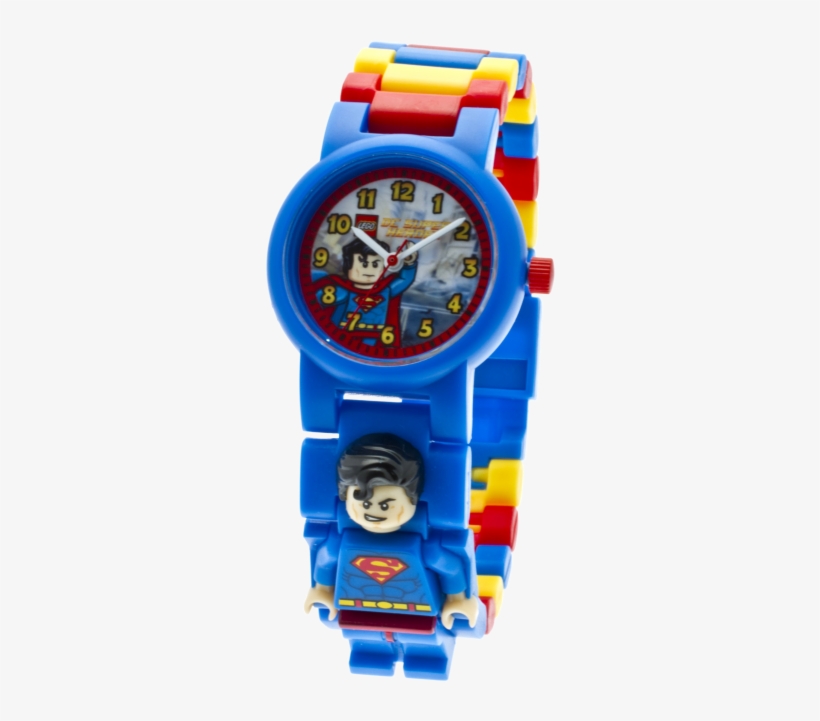 Lego Dc Super Heroes Watch - Lego Super Heroes - Superman Minifigure Link Watch, transparent png