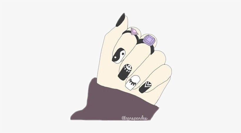 Puño Uñas Anillos Esmalte Emoji Emojis Emojisticker - Overlays Transparent Tumblr Hipster Png, transparent png