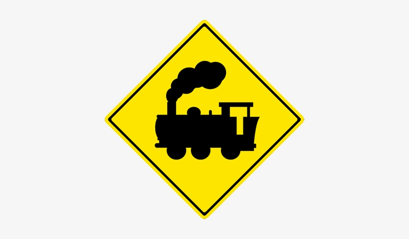 Railroad Crossing - Road Sign, transparent png