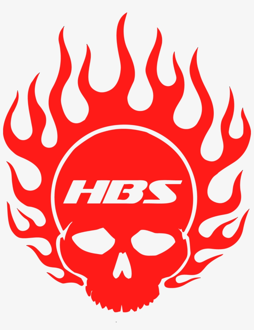 Hbs Flaming Skull Decal - Hell Bent Steel, transparent png