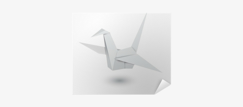 Illustration Of Origami Crane Isolated On White Background - Origami, transparent png