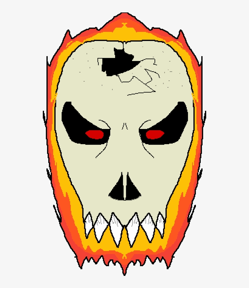 Flaming Skull - Illustration, transparent png