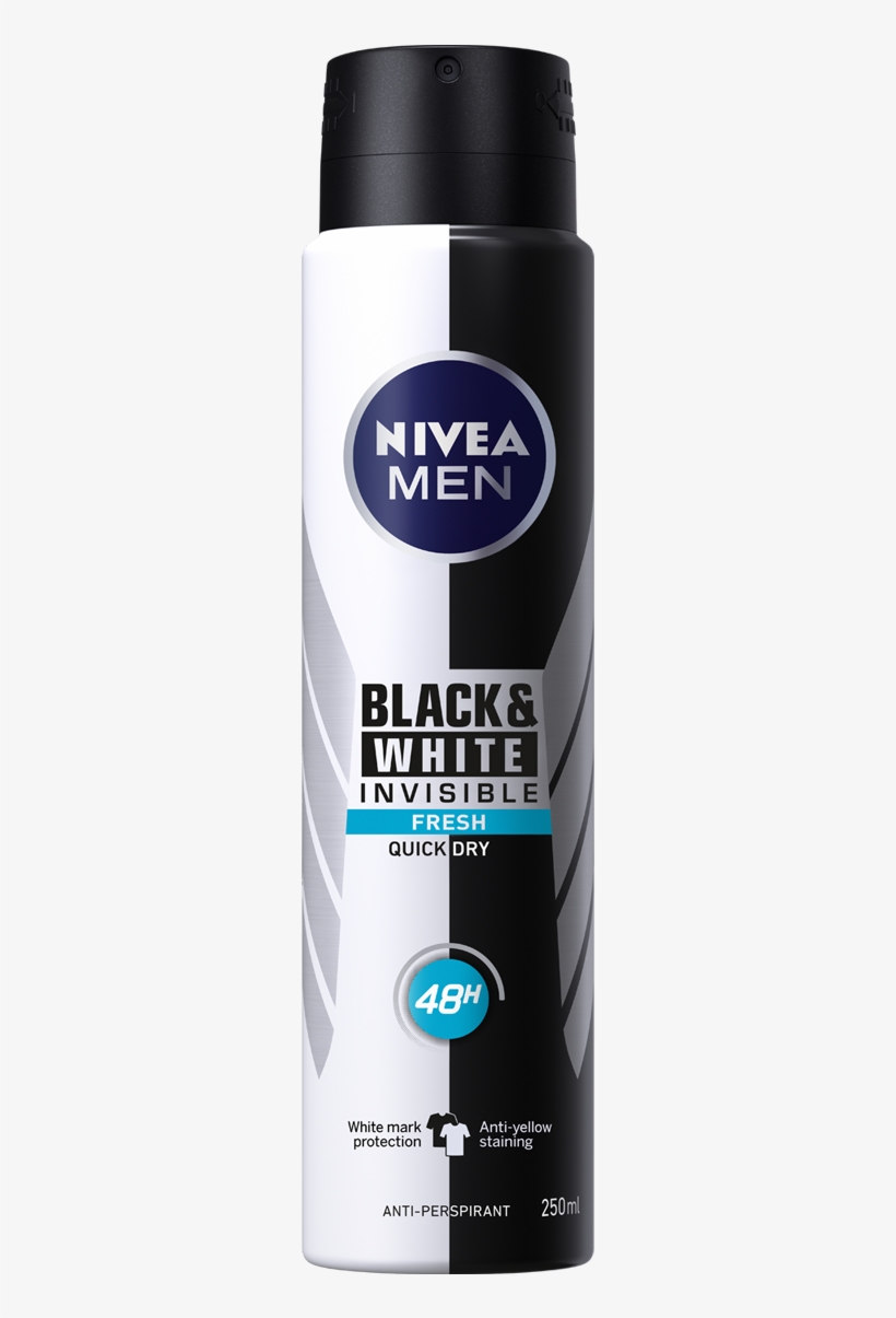 For White Mark - Nivea Deodorant Black And White, transparent png