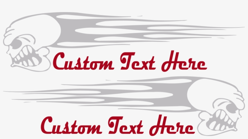 Flaming Skull Fs2 Gas Tank Decals - Decal, transparent png