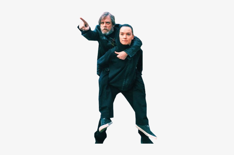 Daisy Ridley & Mark Hamill Piggybacking - Mark Hamill Rey Yoda, transparent png