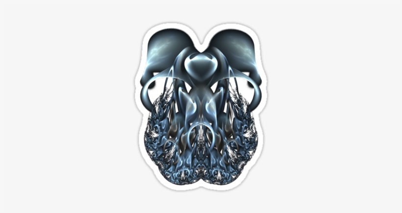 Blue Flame Skull, transparent png