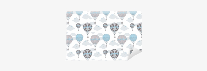 Background With Hot Air Balloons Wall Mural • Pixers® - Hot Air Balloon, transparent png