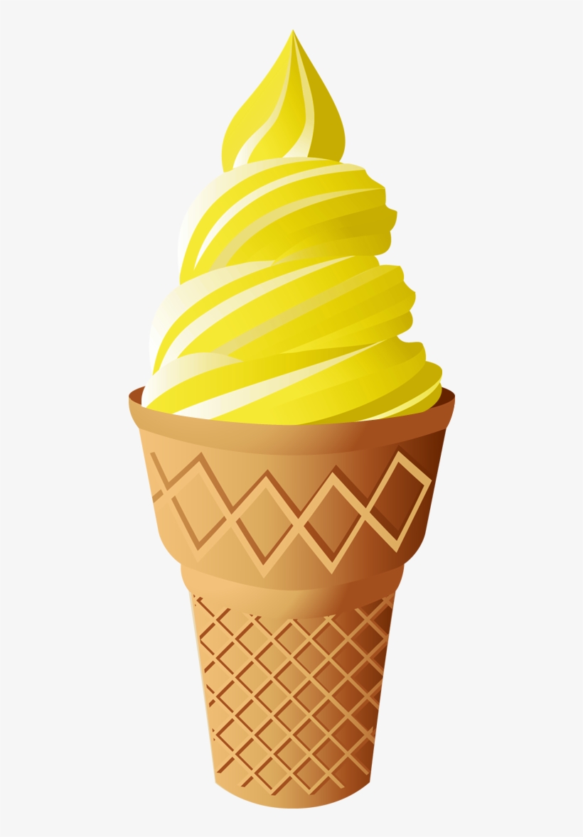 Download Transparent Free Download Ice Cream Vector Clipart Ice Cream Cones Yellow Ice Cream