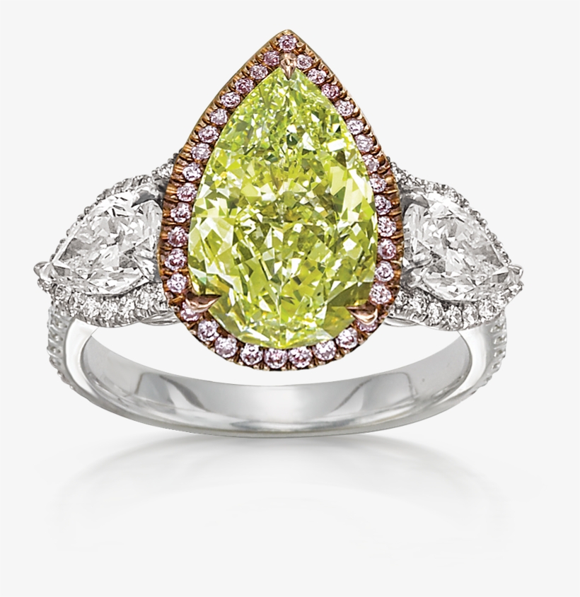 Fancy Intense Yellow Green Diamond Ring - Dresden, transparent png