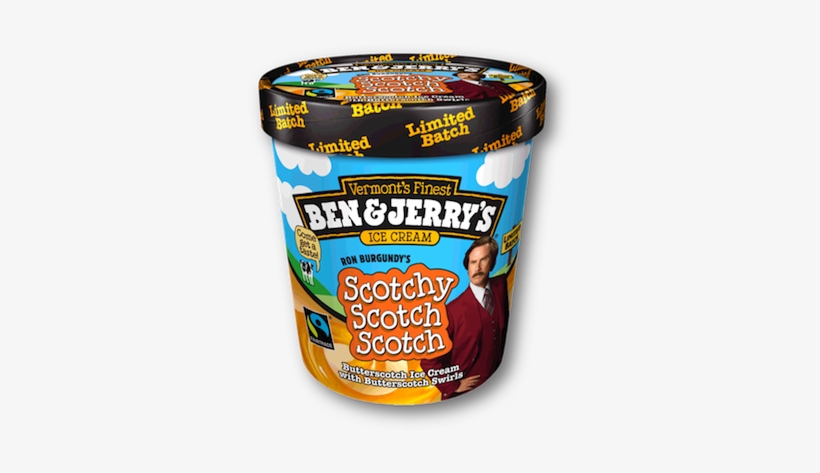 Scotchyscotchscotch Pint[1] - Ron Burgundy Ben And Jerry's, transparent png