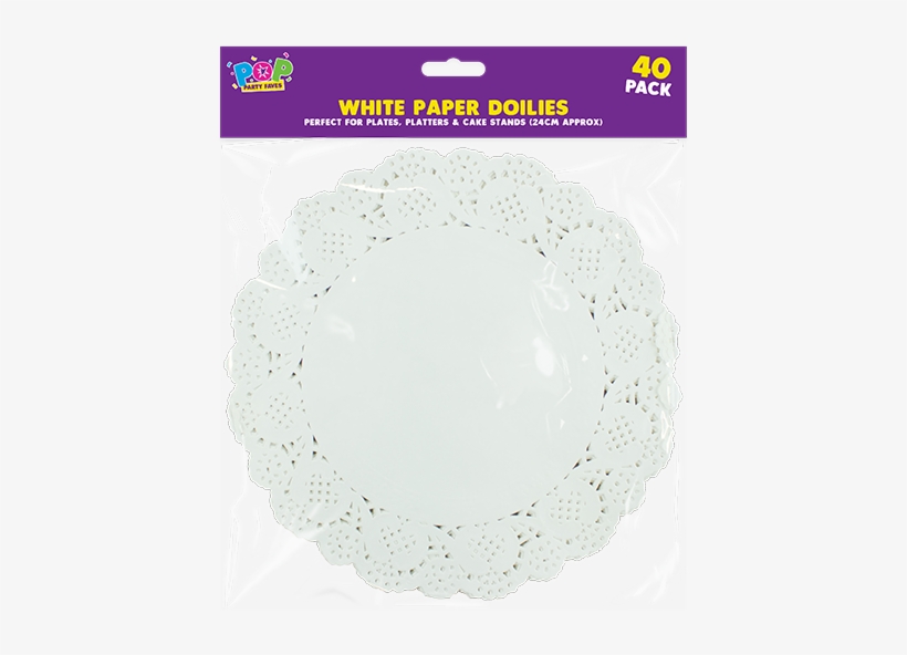 2 Of 3 40 X White Round Paper Doilies - Doily, transparent png