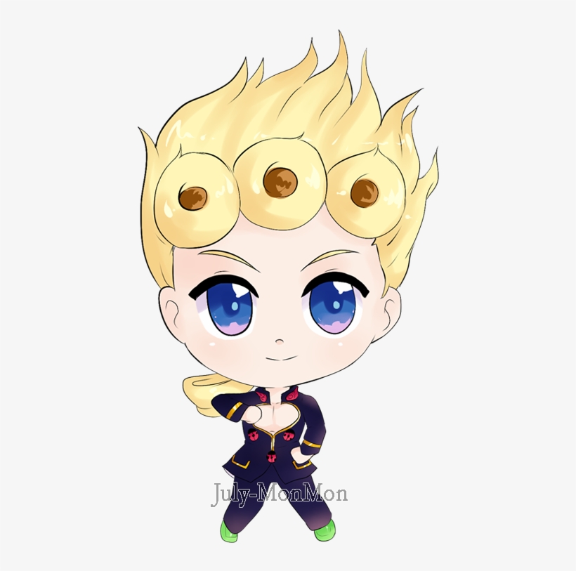 23 Jul - Jojo's Bizarre Adventure Giorno Chibi, transparent png