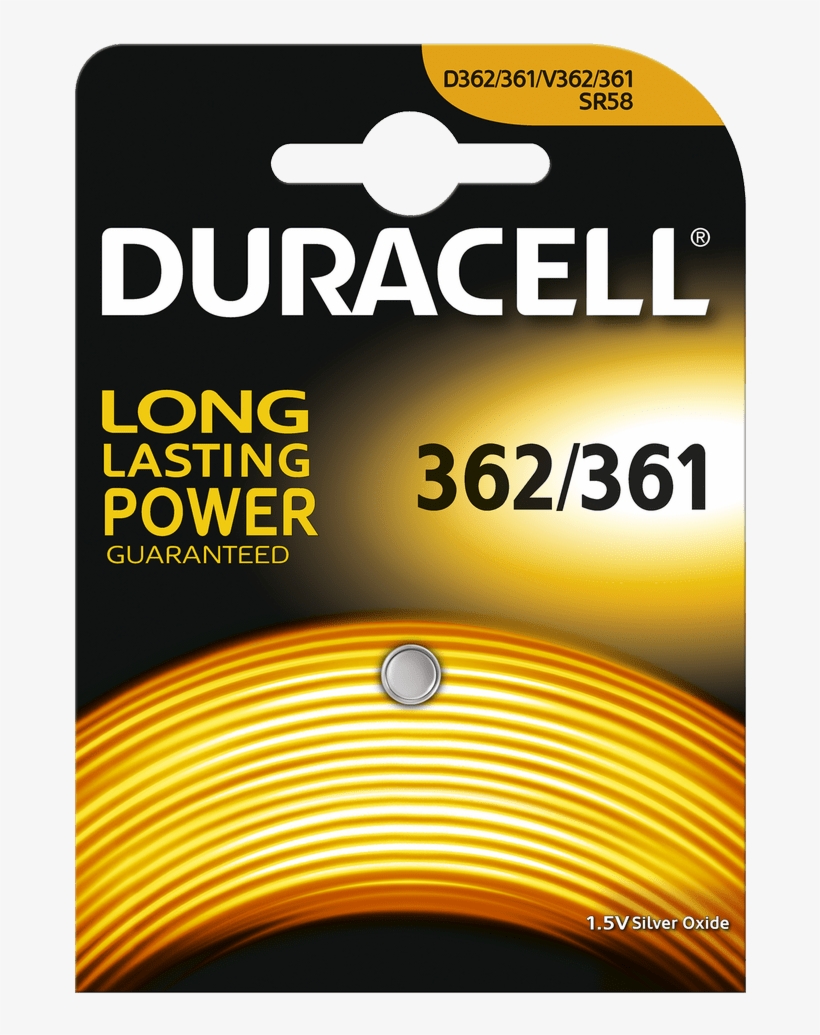 Silver Oxide Button 362/361 Batteries - Duracell 2450, transparent png