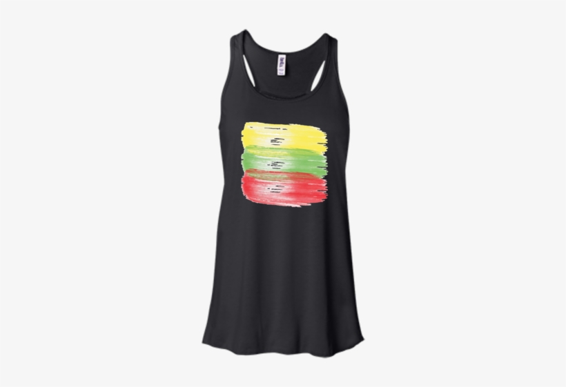 Brush Strokes Bella Canvas Juniors Girls Racerback - Usa Flag Hockey Ladies Tee, transparent png