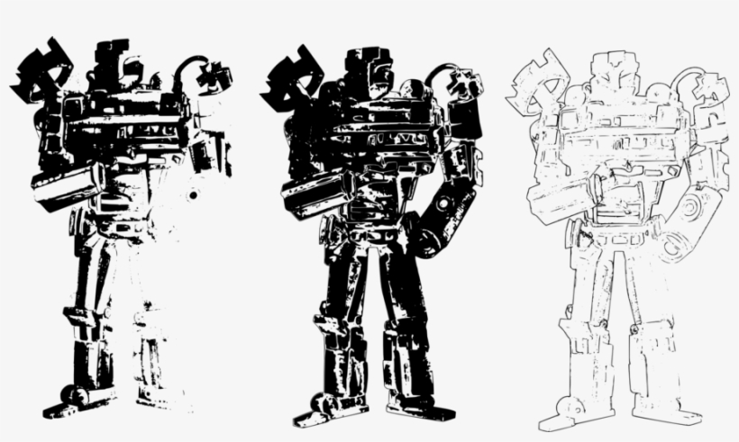 Mr Robot Vector By Regino El Rojo - Vector Png Robot Black And White, transparent png