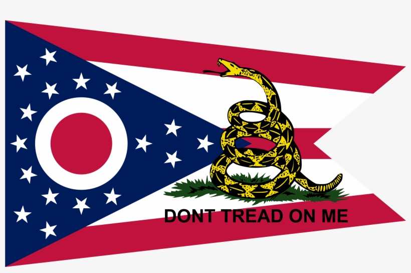 Ohio - Gadsden - T Tread On Me Flag, transparent png