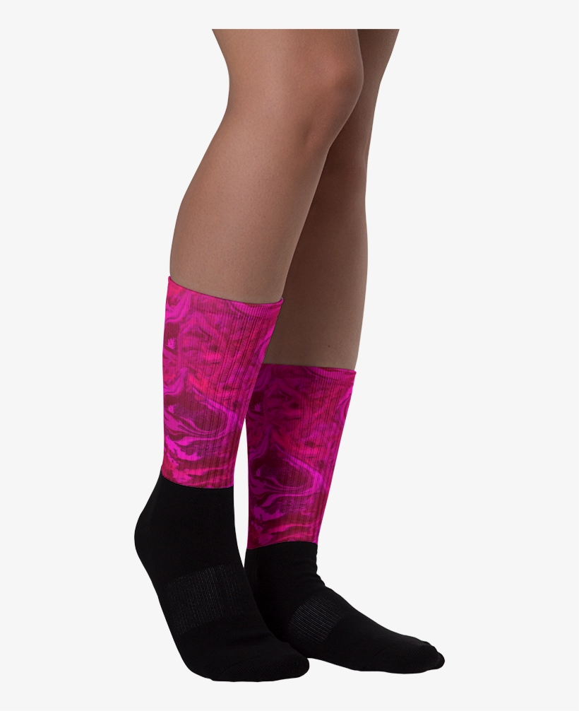 Drippy Hippie Pink Swirl Socks By Ventcri - Riotxdrift Hakenkreuz Sublimiert Muster Socken 卐, transparent png