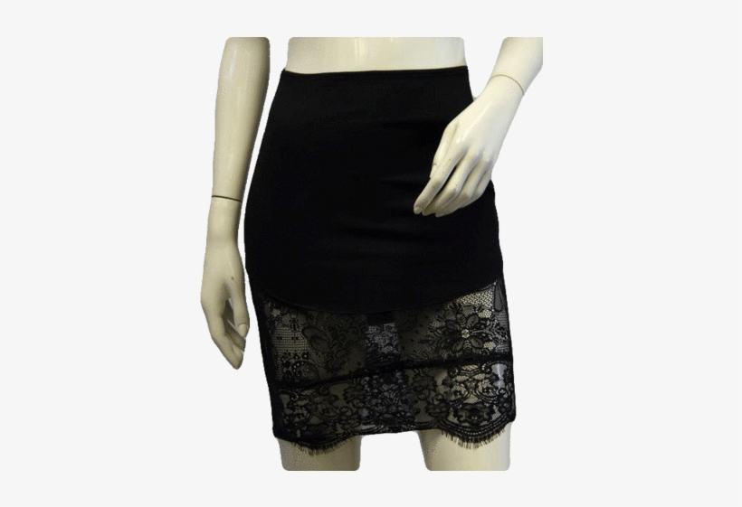 Little Black Lace Skirt Small - Skirt, transparent png