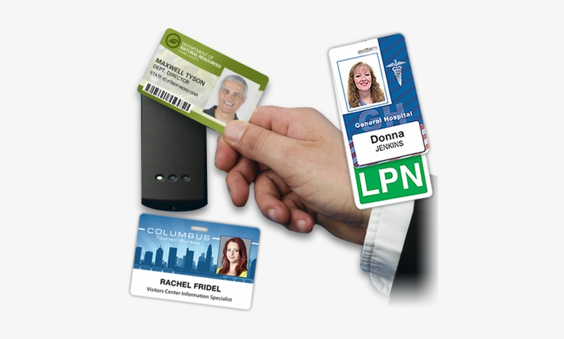 Identification, Access And Role-recognition Cards - Lpn Vertical Badge Buddy With Green Border, transparent png
