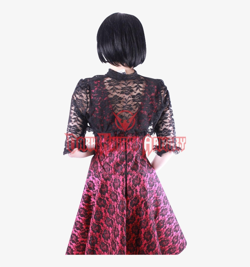 Gothic Rose Lace Ruffled Bolero Jacket - Girl, transparent png