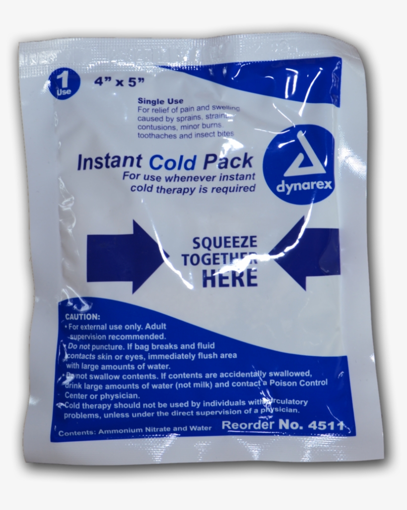 Instant Cold Pack Dynarex Disposable Instant Cold Pack, 5" X 9", 24