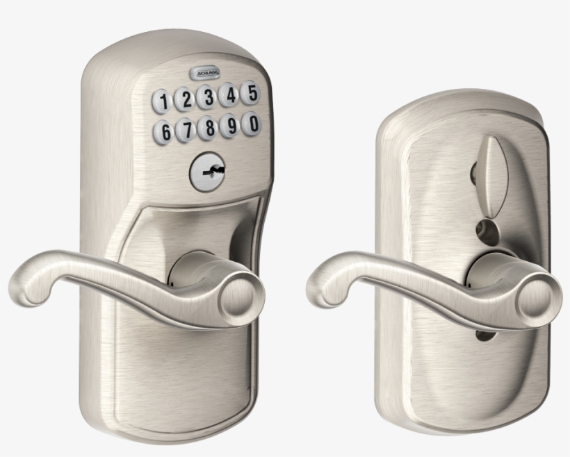 Schlage Fe595 Ply Fla Keypad Lever With Plymouth Trim - Schlage Plymouth Keypad Entry W/ Flex-lock, transparent png