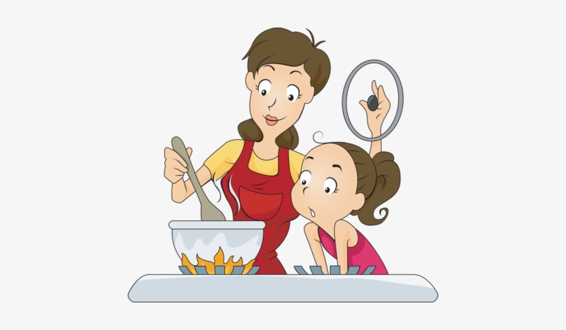 People Cooking Cliparts - Cooking With My Mom, transparent png