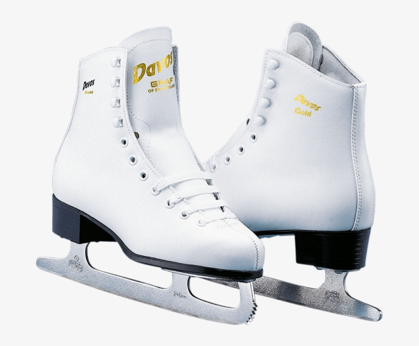 Free Png Ice Skates Png Images Transparent - Graf Davos Gold In White Figure Ice Skates, transparent png