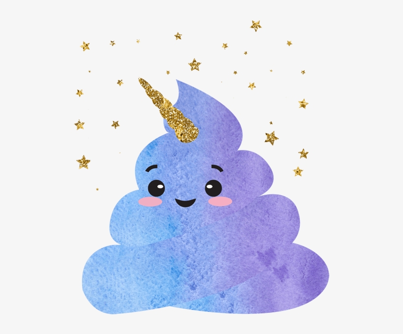 Blue Glitter Poop - Clip Art, transparent png