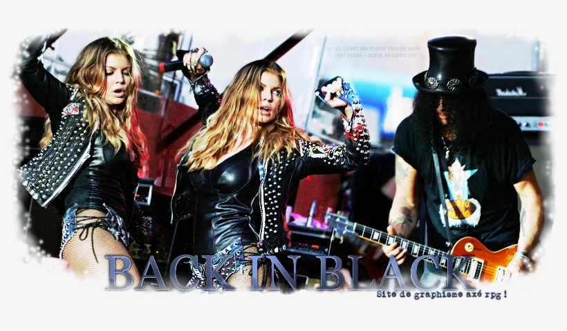 Back In Black - Fergie Y Slash, transparent png