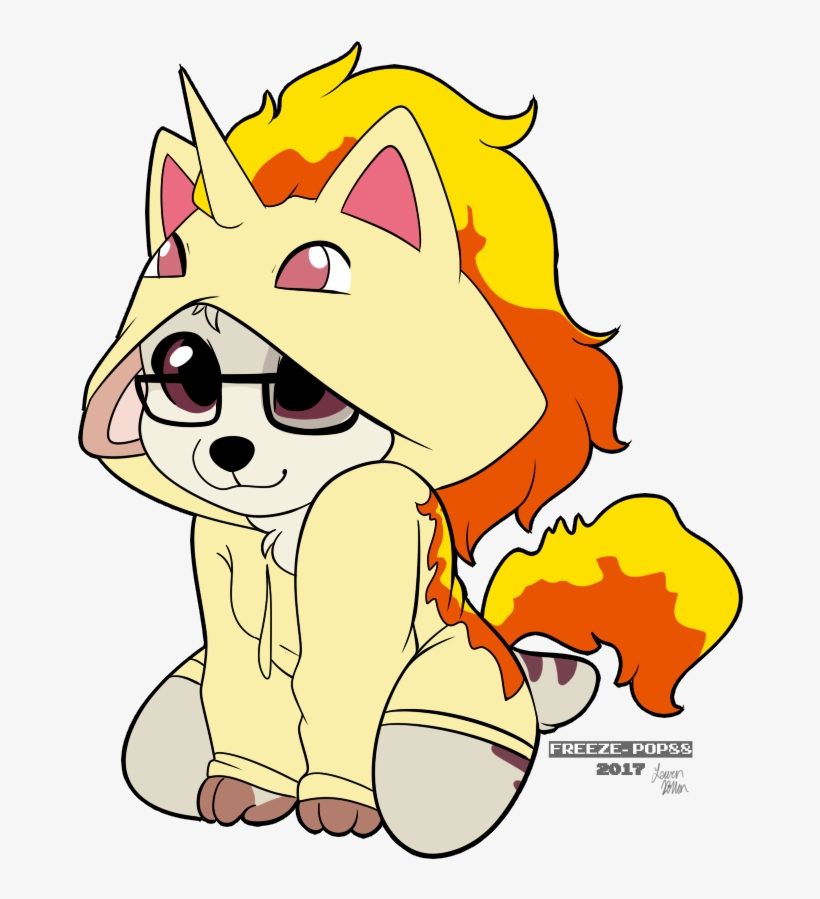 [ych Commission] Ffyrnig Rapidash Hoodie - Cartoon, transparent png