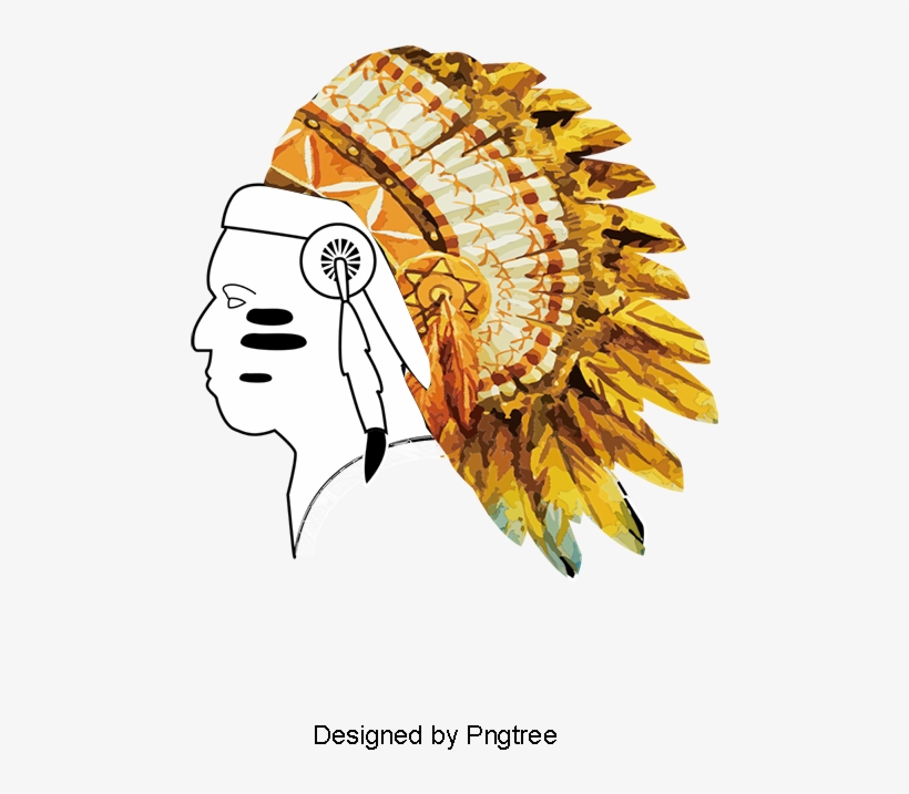 Vector Hand-painted Indian Headdress, Vector, Hand - Carolines Treasures Bb5127pw1818 Day Of The Dead Indian, transparent png