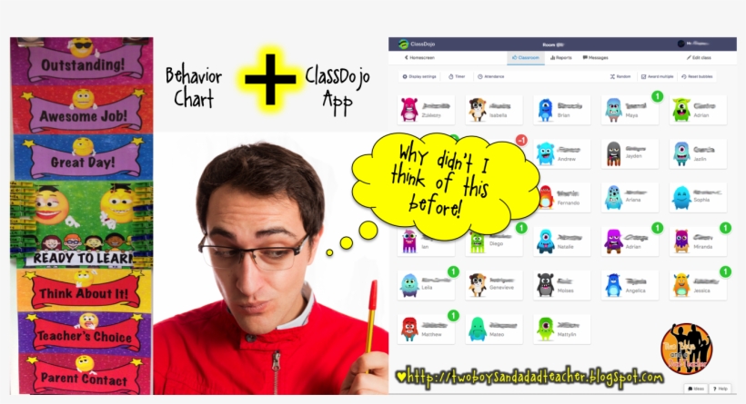 Behavior Chart With Classdojo Combined - Classdojo - 1353x758 PNG ...