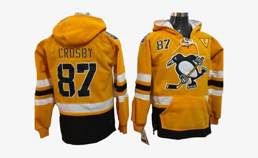 Pittsburgh Penguins Lacer - Penguins #71 Evgeni Malkin Gold Sawyer Hooded Sweatshirt, transparent png