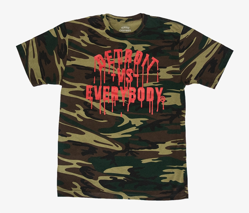 Bloodspill Camo Tee - Creature Logo Small Camoflage Green Short Sleeve, transparent png