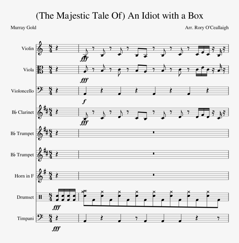 An Idiot With A Box Sheet Music Composed By Arr - Sheet Music, transparent png