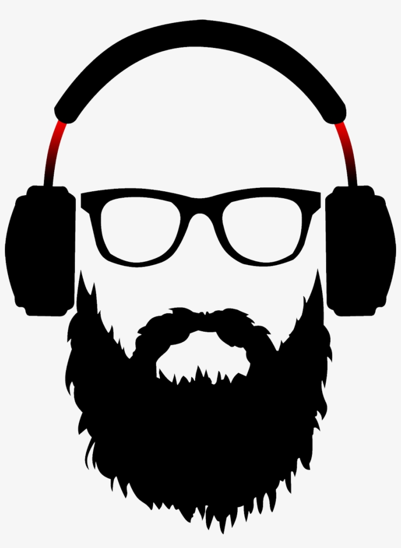 Mister X On Twitter - Beard Man With Headphones, transparent png