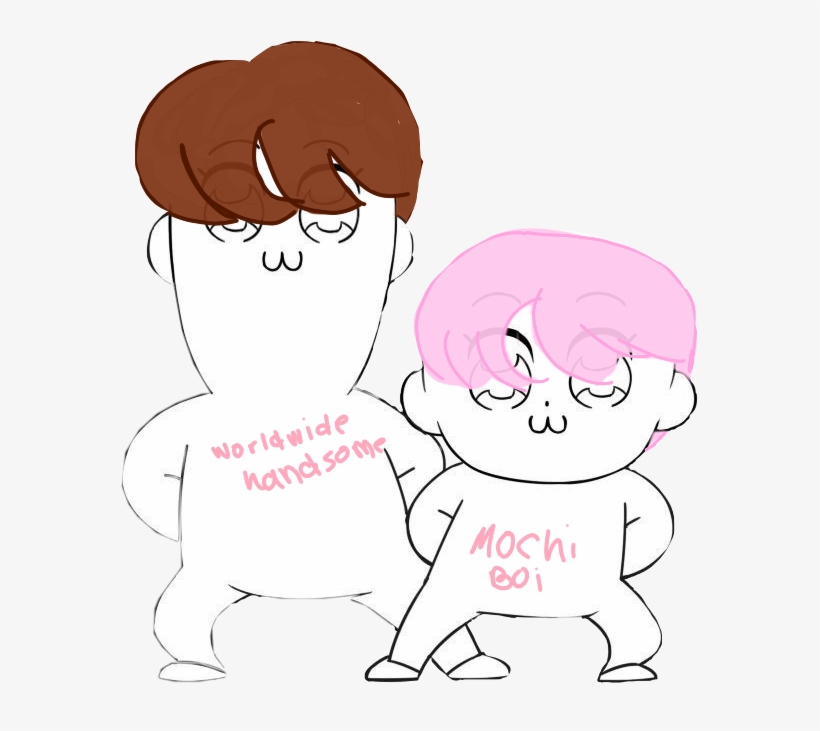 I Love Pop Team Epic, And Bts So I Made A Drawing Of - Cartoon, transparent png