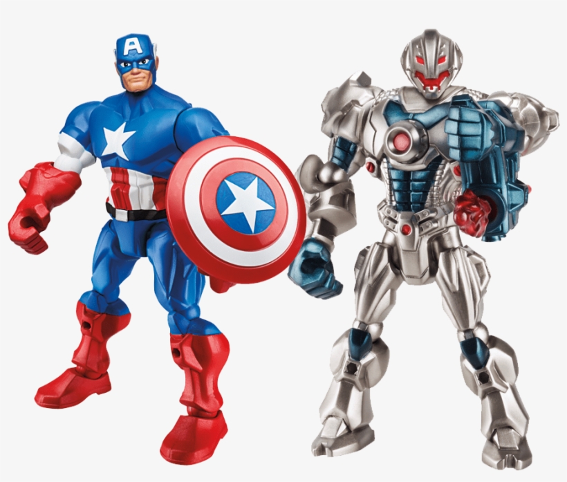 Avengers Age Of Ultron Captain America And Ultron - Marvel Super Hero Mashers Ultron, transparent png