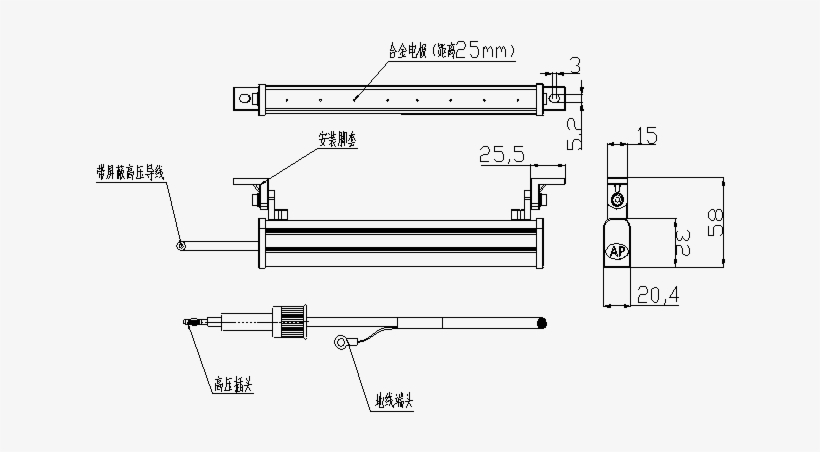 Ionizer Bar Static Electricity Eliminator Protection - Diagram, transparent png