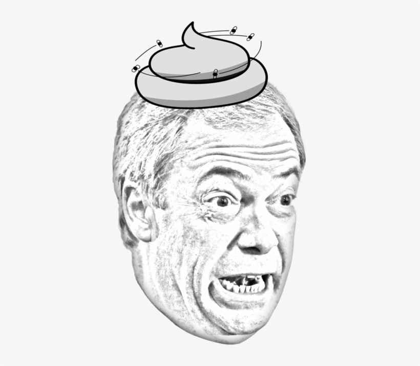 Nigel "poop-barrage" Farage - Sketch, transparent png