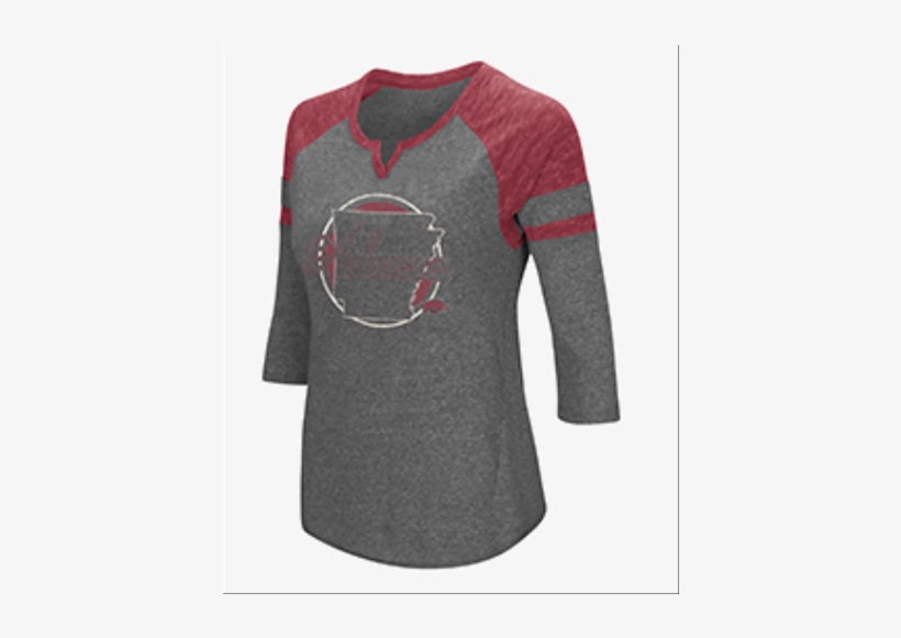 Arkansas Razorback 3/4 Sleeve Tee - Long-sleeved T-shirt, transparent png