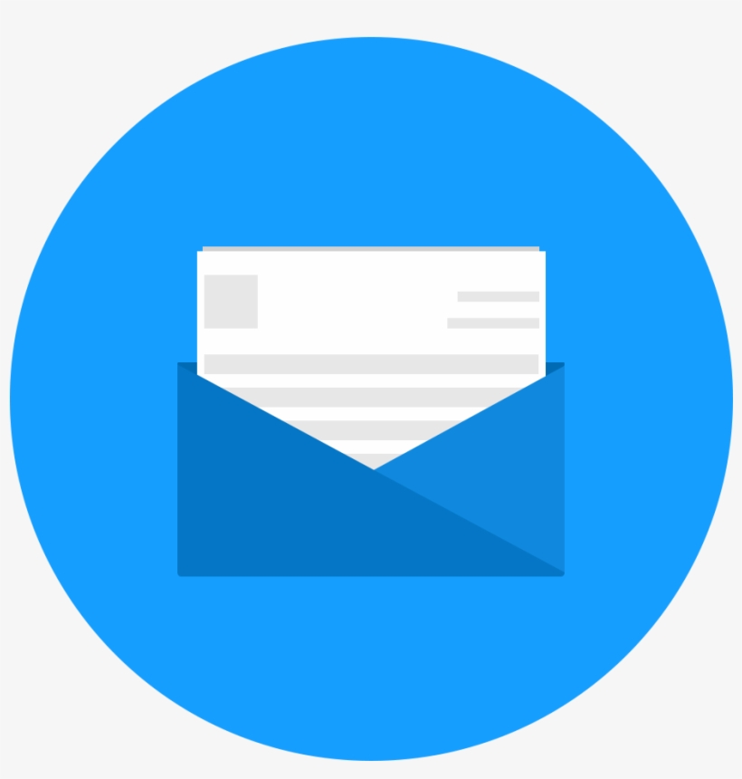 Atomic To Microscale Evaluation Of Large Area Two Dimensional - Blue Icon Email Jpg, transparent png