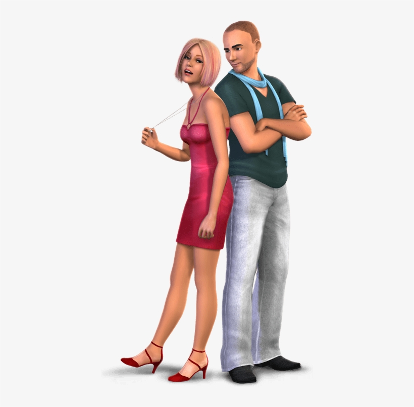 The Sims Couple Png - Pareja Png, transparent png