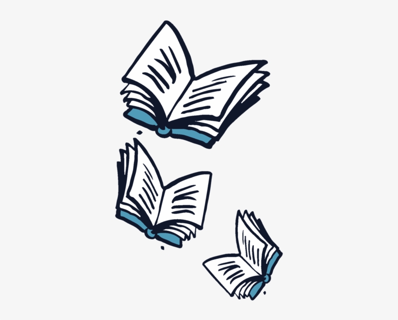 Flying Books, transparent png