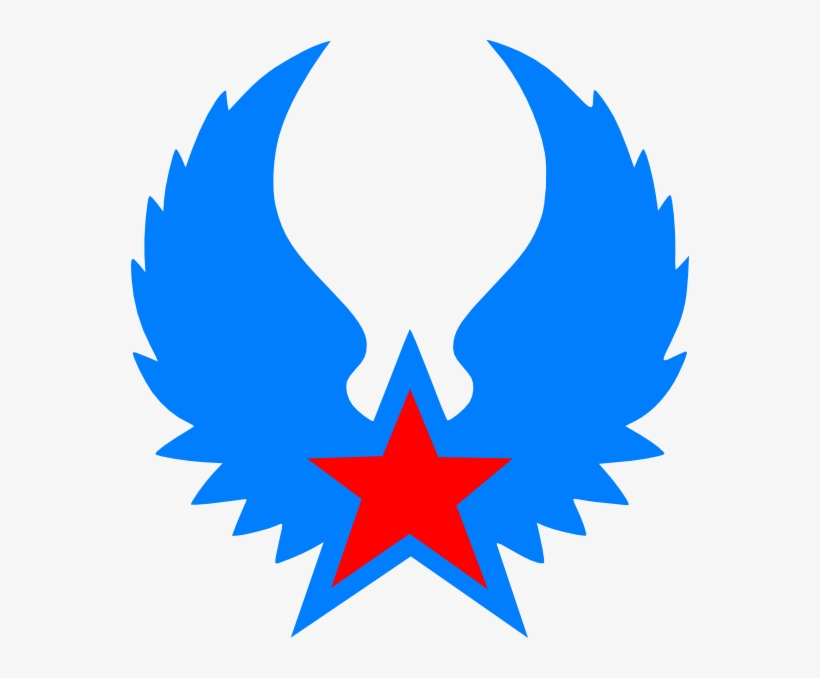 Red Star Blue Wings Svg Clip Arts 558 X 598 Px, transparent png