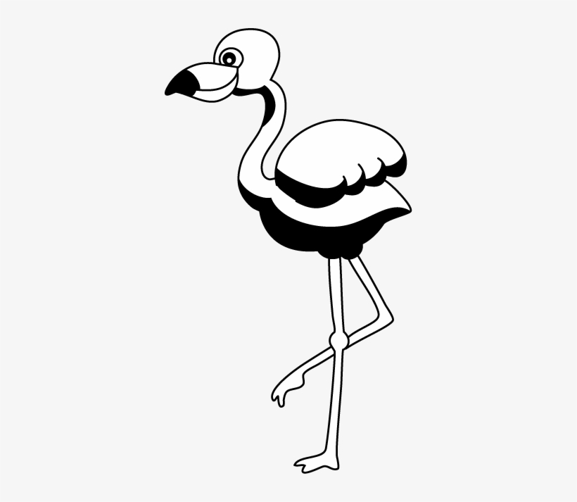 Image Royalty Free Stock Clip Art Black And White Panda - Black And White Flamingo Clipart Transparent Background, transparent png
