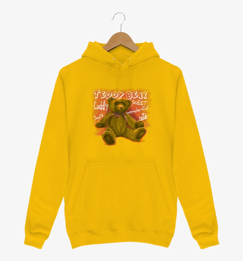 Hoodie Men Teddy Bear By Maza - Sweatshirt, transparent png