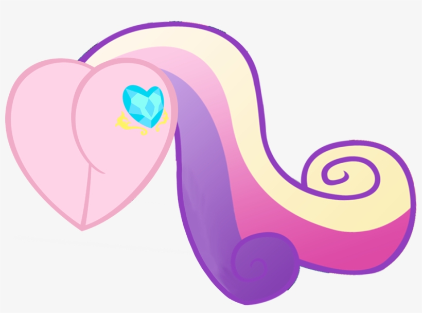 Princess Cadence Heart Shape Flank - My Little Pony Heart Shape, transparent png